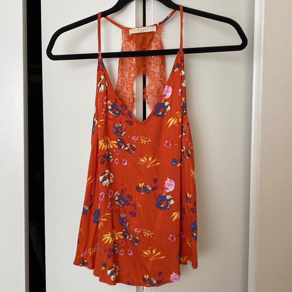 Elodie Orange Floral Shirt